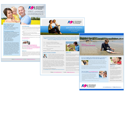 Print Design: Attachment Association of Canada Flyers