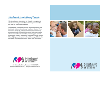 Print Design: Attachment Association of Canada Folder
